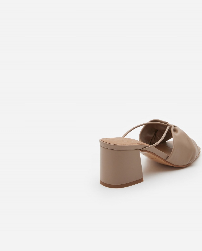 Botki Na Obcasie Buty Flattered Olivia Skórzane Beżowe | PLQCS11886