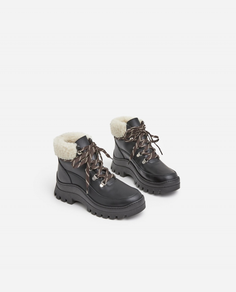 Kozaki Buty Flattered Liv Skórzane Czarne | PLXMI26577